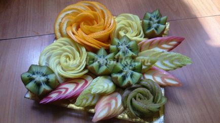 Фигурални рязане на зеленчуци и плодове със снимки