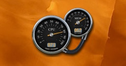 Gadget класически черен процесора (показател) Gadget класически черен процесора
