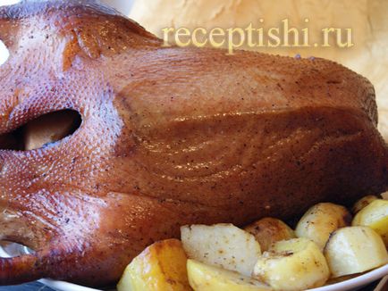 Goose печени с картофи, готварски рецепти със снимки