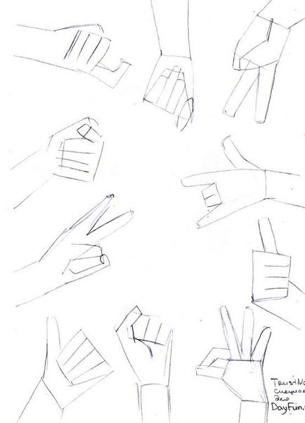 Как да се направи ръка с молив на етапи