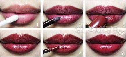 Как да рисува устните - красиви грим устни