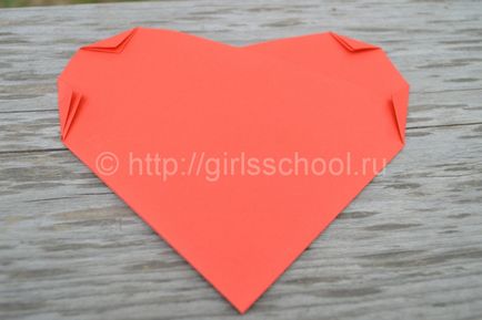 Как да Сгънете хартията Heart, просто оригами сърце, момичета училище