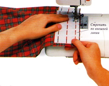 Как да шият плетено колан - рязане и шиене