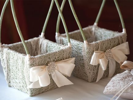 Как да украсят кошница сватба