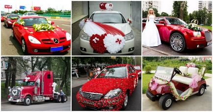 Как да украсят сватба кола с неговия ръце снимка, видео обработка