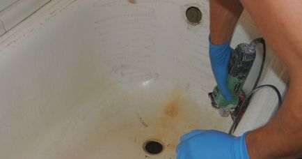 Как да се запечата надробена емайл баня - процедурата работи