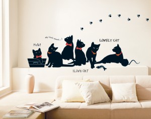 Готини шаблони, стена декор - котка (мяу избор)
