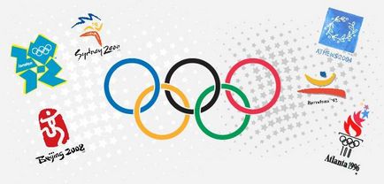 Олимпийските пръстени, които представляват емблема на олимпийските игри - пръстени