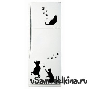 Котка за хладилник украса на самозалепваща се хартия
