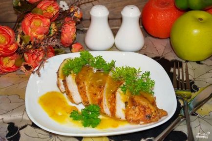 Пиле с портокалов сос - стъпка по стъпка рецепта със снимки на