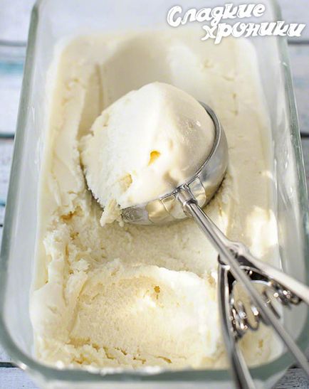 Сладолед кисело мляко рецепта у дома, без сладолед машина