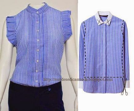 Изменение на оригиналната ризи блузи, занаяти