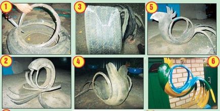 Занаяти от гумите - как да се направи един папагал автобус
