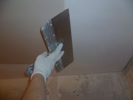 Подготовка за боядисване на тавана, изграждане на портал