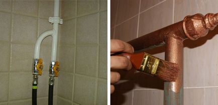Боядисване отоплителни и газови тръби в банята и в кухнята най-бързо и правилно да рисува