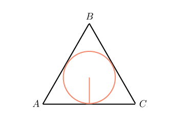 Равностранен триъгълник, района на равностранен триъгълник