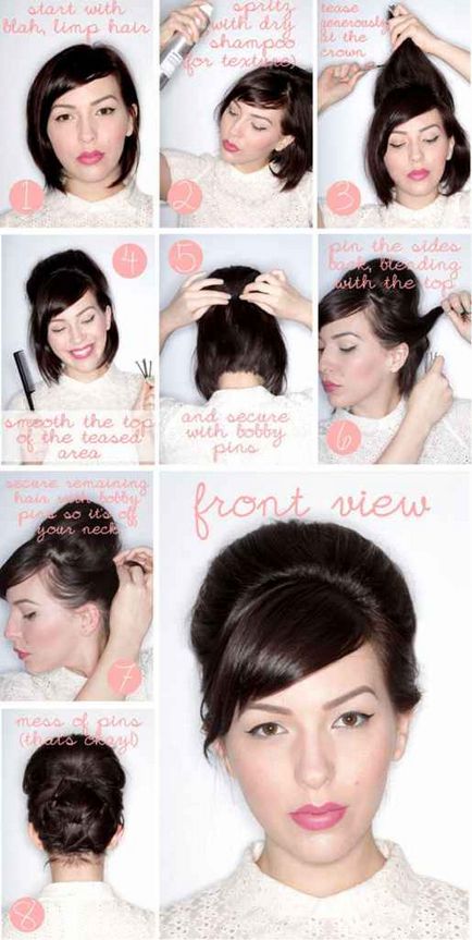Прически за къса коса - у дома със собствените си ръце стъпка по стъпка със снимки
