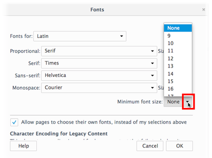 размер на шрифта и размера на страницата - увеличаване на размера на уеб страници, nasıl yapılır, Mozilla destek