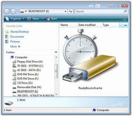 ReadyBoost - това ReadyBoost за Windows XP (раздела ReadyBoost след) ReadyBoost - това ReadyBoost за Windows XP