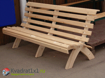 Градинска пейка (пейка) от дървен материал, за да дадете на вашите ръце, фото чертежи