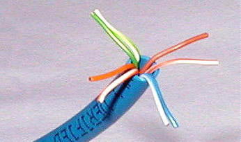 Мрежов кабел с ръцете си