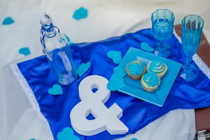 Синя сватба - цветова схема, декор