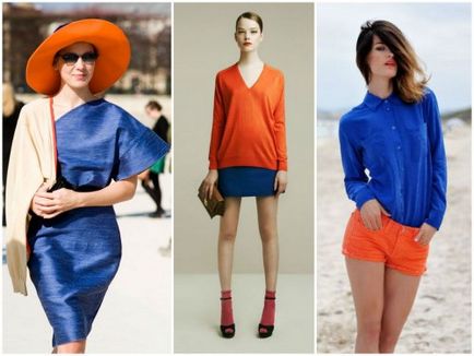 Комбинацията от сини дрехи - съвети за комбинация от синьо с други цветове