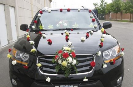 Сватбена декорация на колата - кола дизайнерски идеи