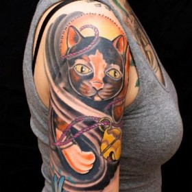 стойност котка татуировка - символ на смисъла за момичета и момчета