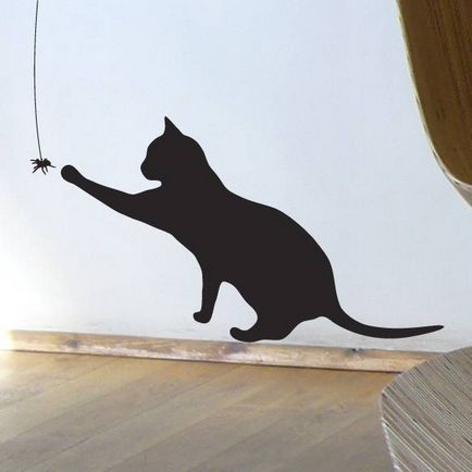 Шаблон котка на стената