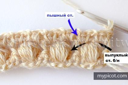 Плетене на една кука модел натъртвания - семинари (Air, за да включите плетене) Плетене на една кука модел подутини - семинари