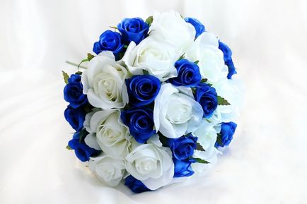 Избор на сините букет цветя и най-добрата комбинация от