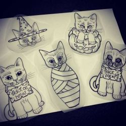скици на котки