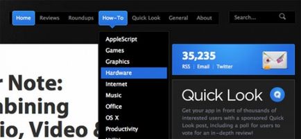 50 Примери за падащи менюта в уеб дизайн