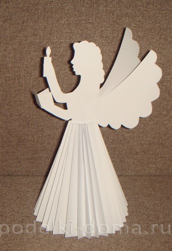 Ангелите на хартия бяла - 8 опции (описание и шаблони), кутия с идеи и семинари