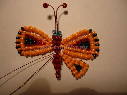 Butterfly от мъниста (мъниста стъпка Master-клас по стъпка снимки) Butterfly топчета