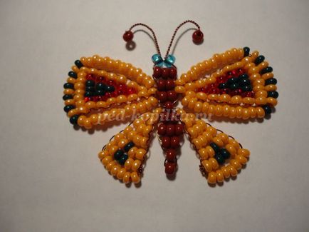 Butterfly на перли (мъниста Master-клас стъпка по стъпка) Butterfly топчета