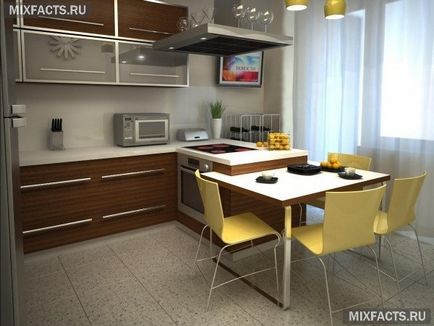дизайн кухня с достъп до балкон (снимка) (изход) дизайн кухня с излаз на балкон (снимка)