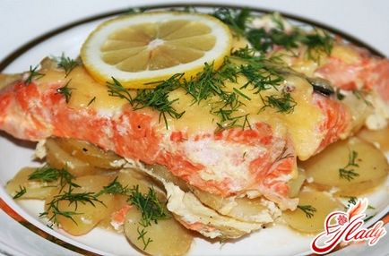 Пъстърва картофи кулинарни вариации в пещ (фурна картофи картофи пъстърва) Пъстърва с картофи на фурна в вариации за готвене