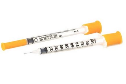 Инсулинът спринцовка видове, използване, цена и снимки
