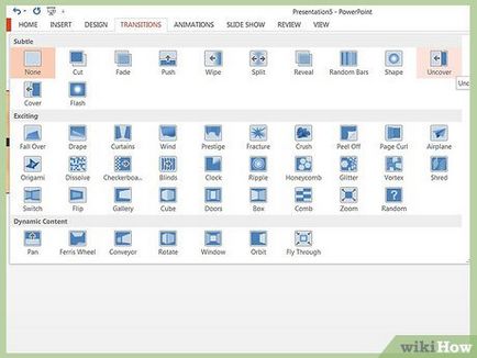 Как да добавите преходи към PowerPoint (преход екран ефекти) Как да добавите преходи към PowerPoint