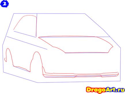 Как да се направи автомобил Lada Priora стадии молив