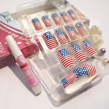 Как да се направи американското знаме върху ноктите