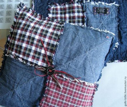 Как да шият възглавница (или възглавница) от стари дънки, снимка, модел, ф