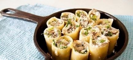 Канелони пълнени - рецепти с месо, пиле, гъби и спанак (гъби) Канелони пълнени - рецепти с месо, пиле, гъби и спанак
