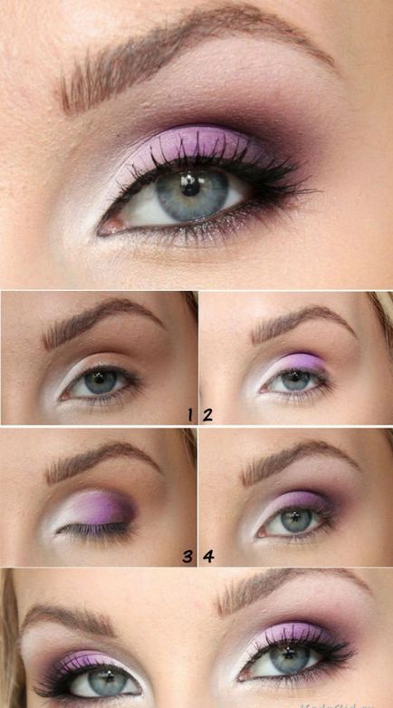 Грим Smokey Eyes за сини очи, стъпка-по-100 снимка