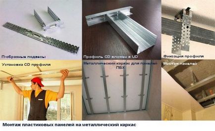 Таванът на пластмасовите панели в кухнята с ръцете си, как да правят снимки и видео инструкции (панели) Таванът на пластмасовите панели в кухнята с ръцете си как да направите снимка и видео инструкция
