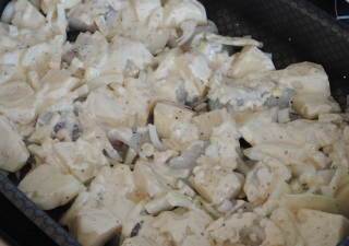 Рецепта сребриста с картофи на фурна със стъпка по стъпка снимки