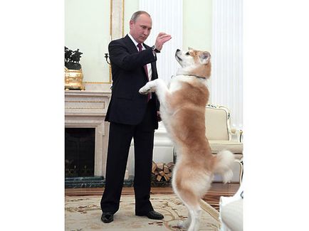 Куче JME, което Путин показа на журналистите, както и характера на президента - политик в света