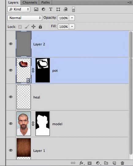 Създаване на колаж в Photoshop забавляват с празна глава (глава) Създаване на забавен колаж в Photoshop с празна глава